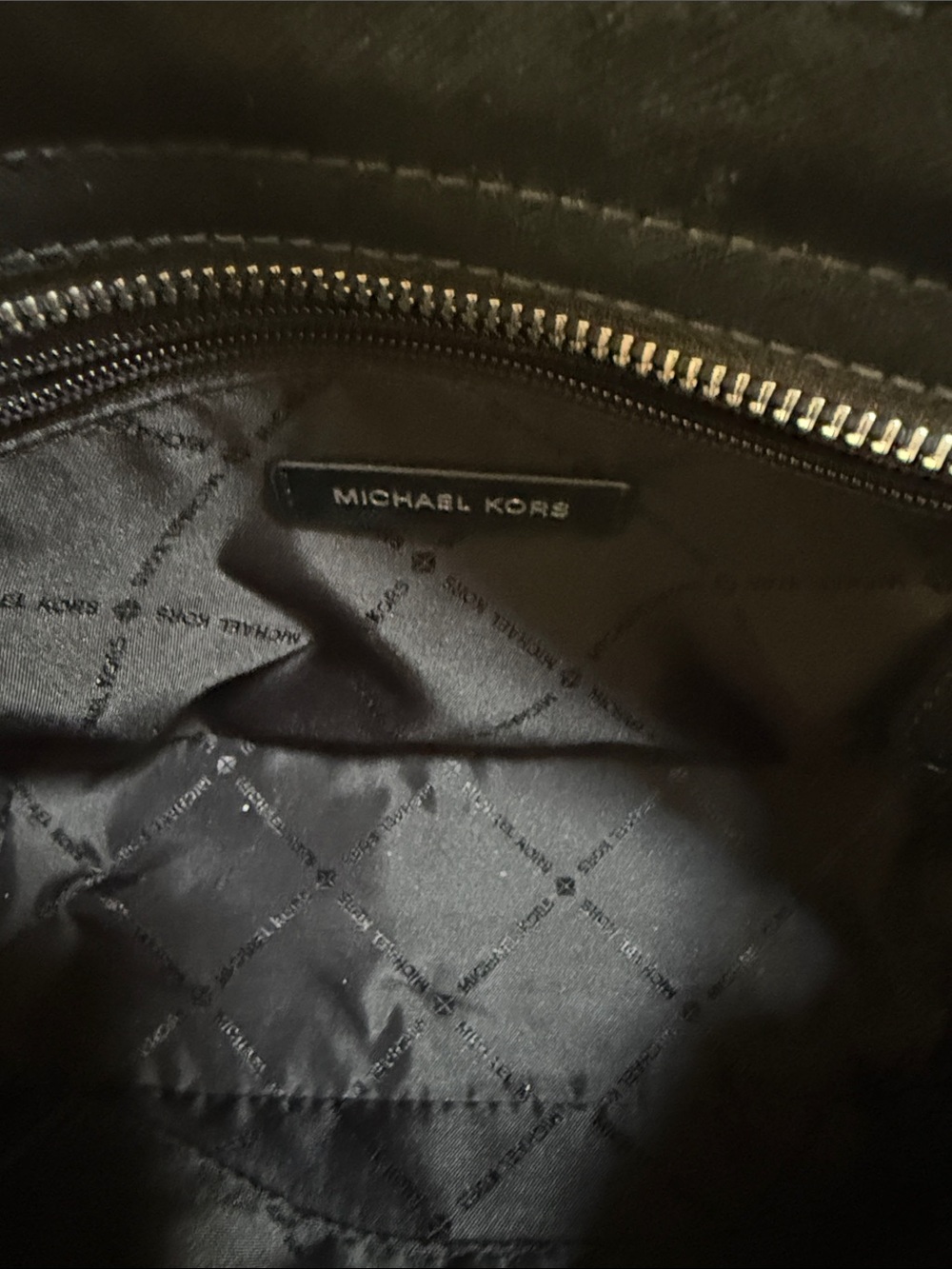 Michael Kors Black, Gray & White Floral Applique Crossbody - Picture 2 of 8